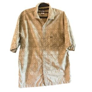 The North Face Men's Button-Down Shirt Geometric Print Outdoor Casual M